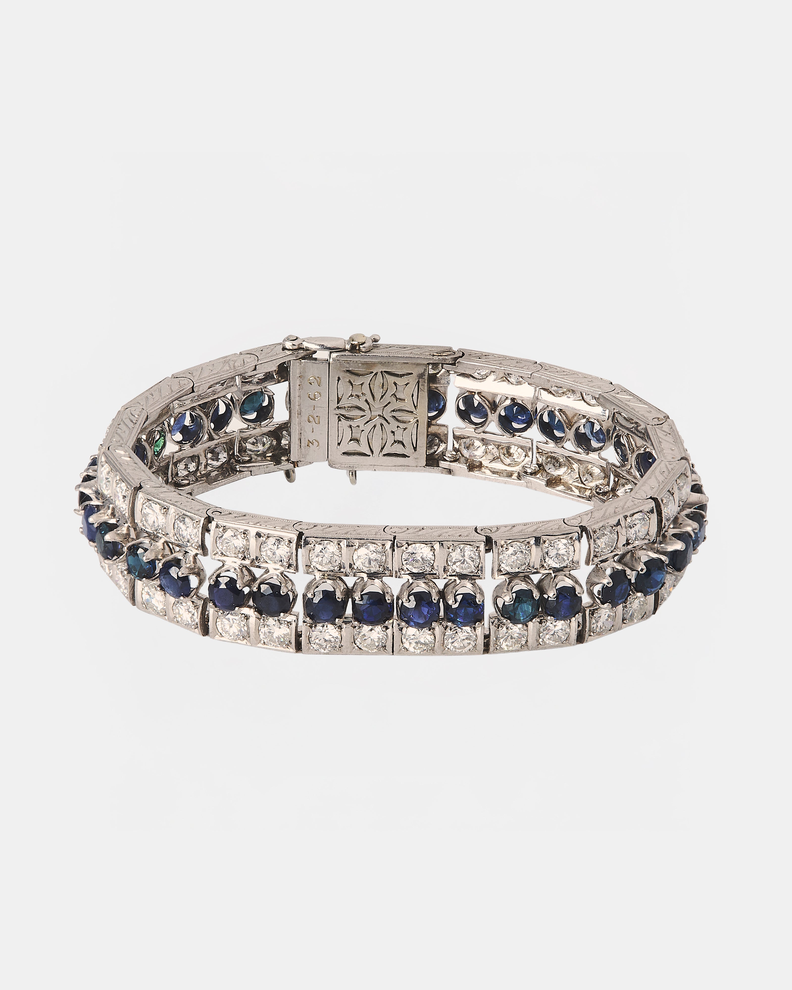 PULSERA DIAMANTES Y ZAFIROS