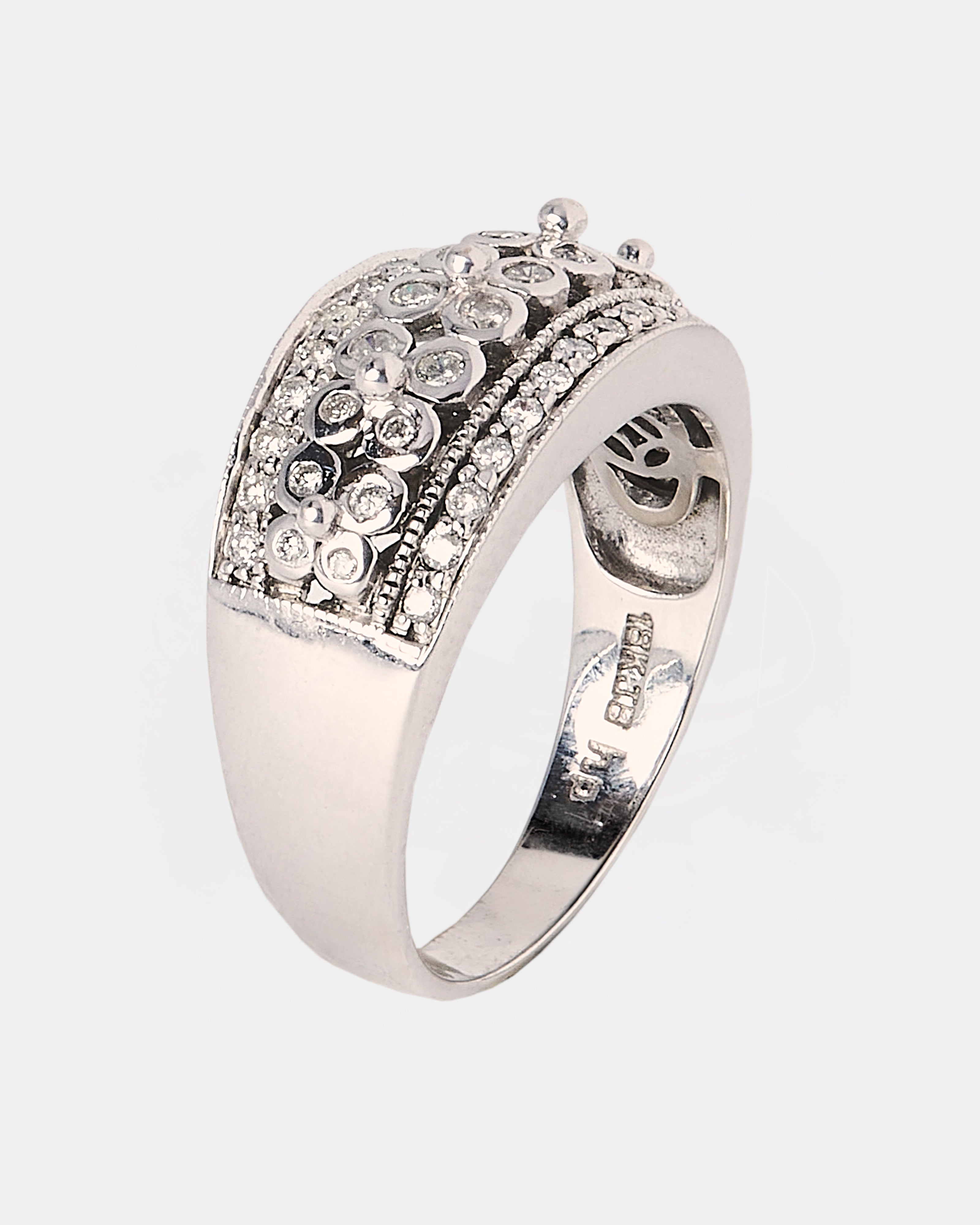 SORTIJA BANDA TIPO FLORAL