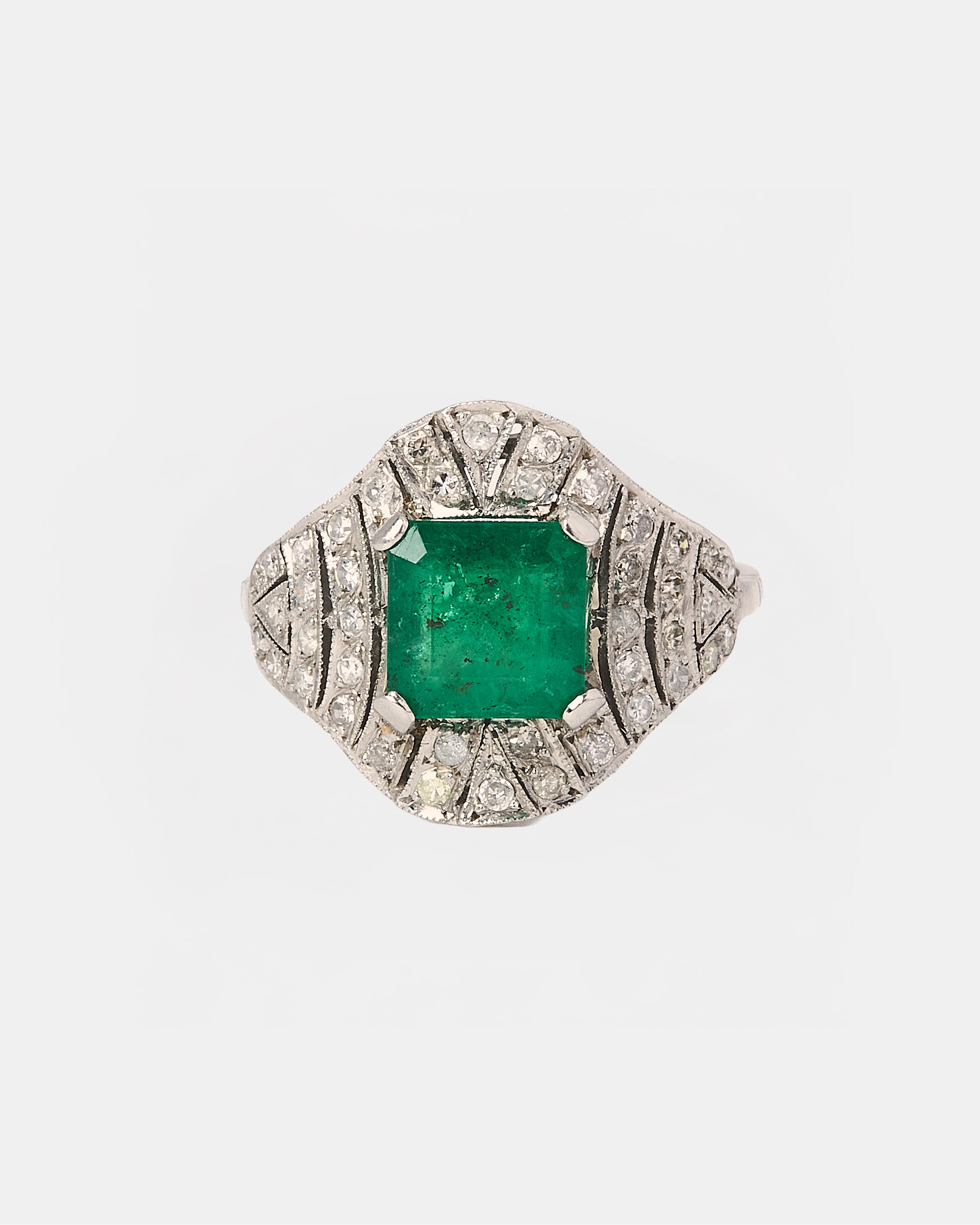 SORTIJA DE ART DECO ESMERALDA