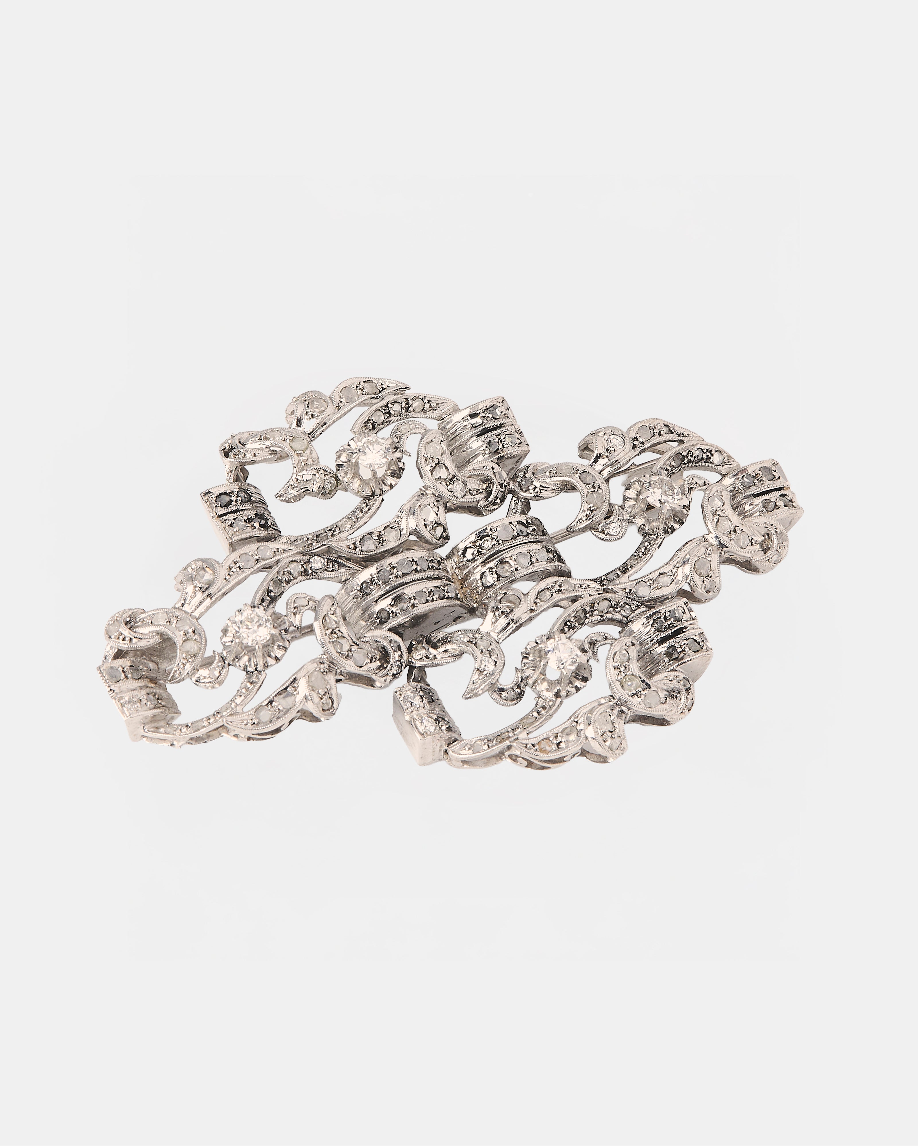 BROCHE ANTIGUO PLATINO