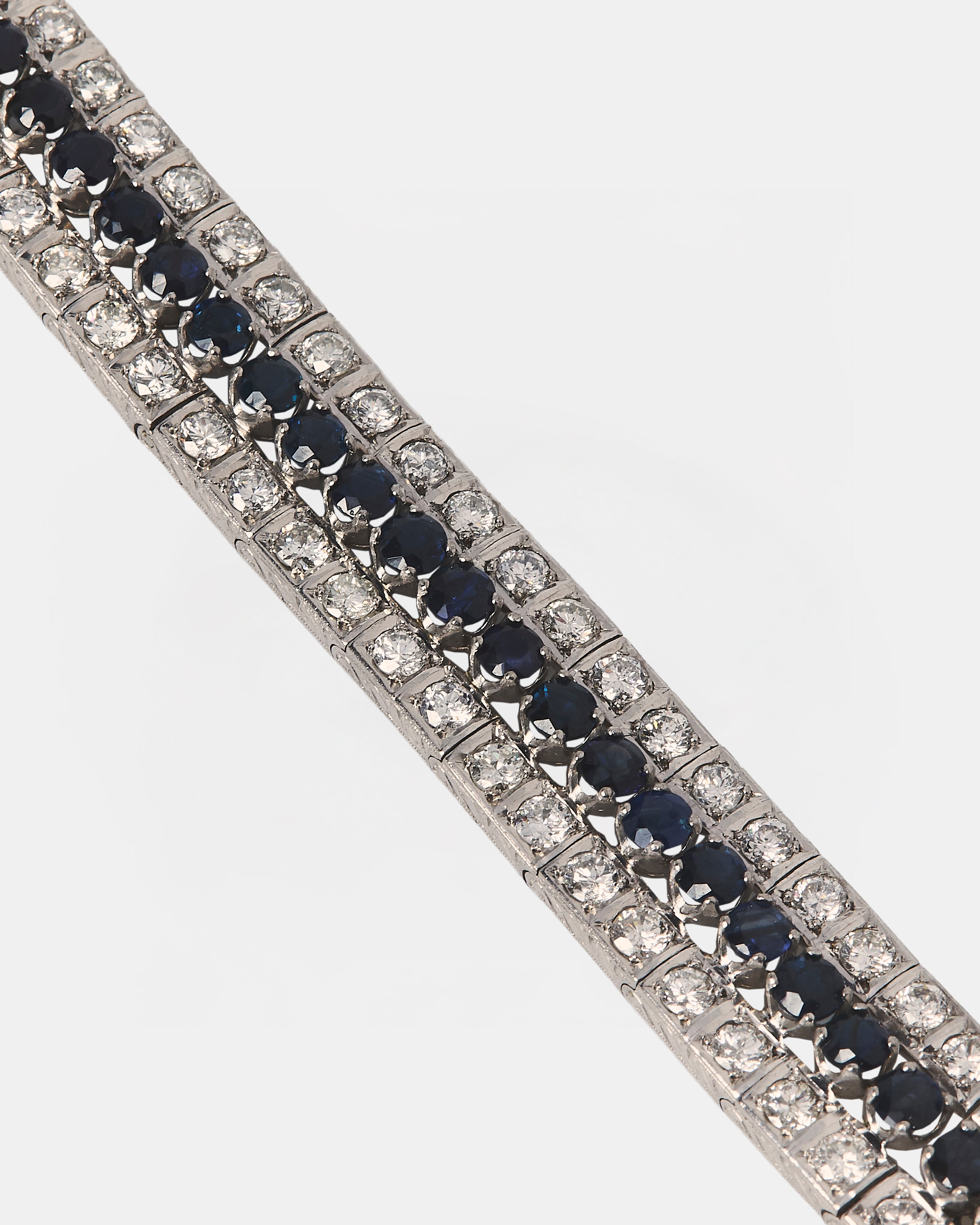 PULSERA DIAMANTES Y ZAFIROS