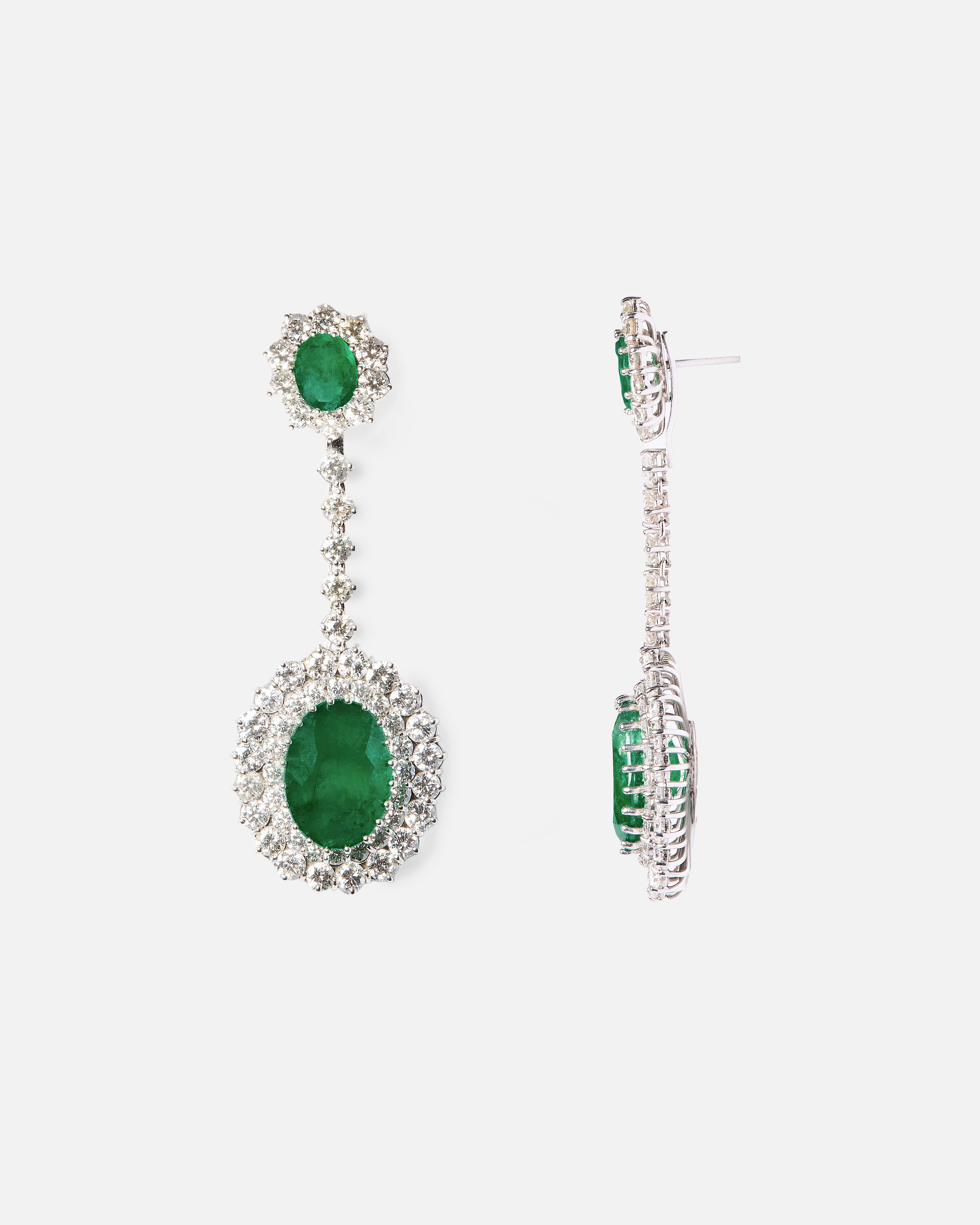PENDIENTES ALTA JOYERÍA ESMERLADAS