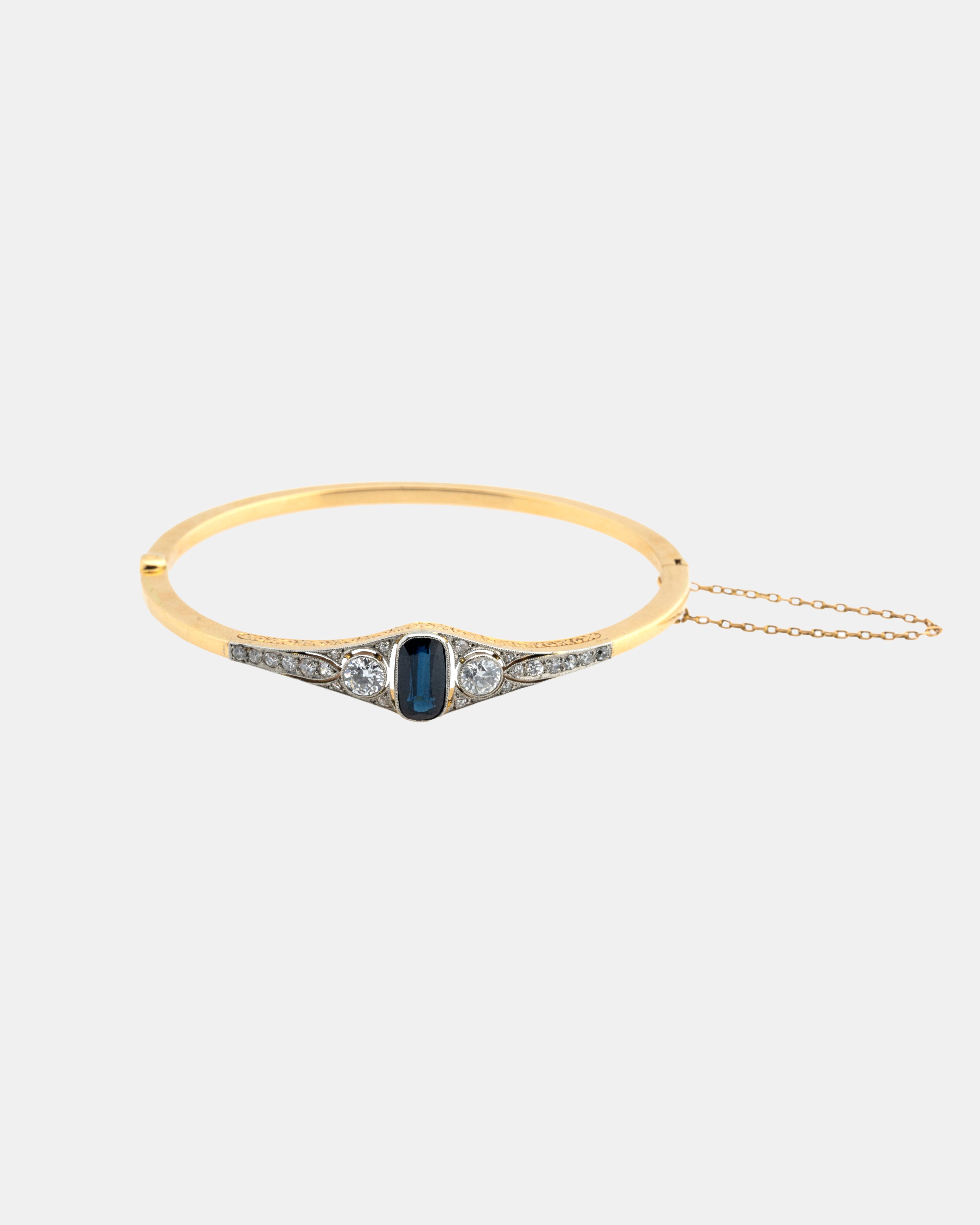 PULSERA ART DECÓ DE ZAFIRO