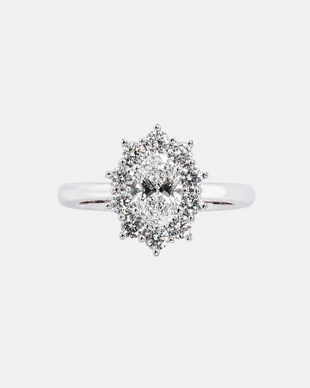 ROSETA DE DIAMANTES TALLA OVAL