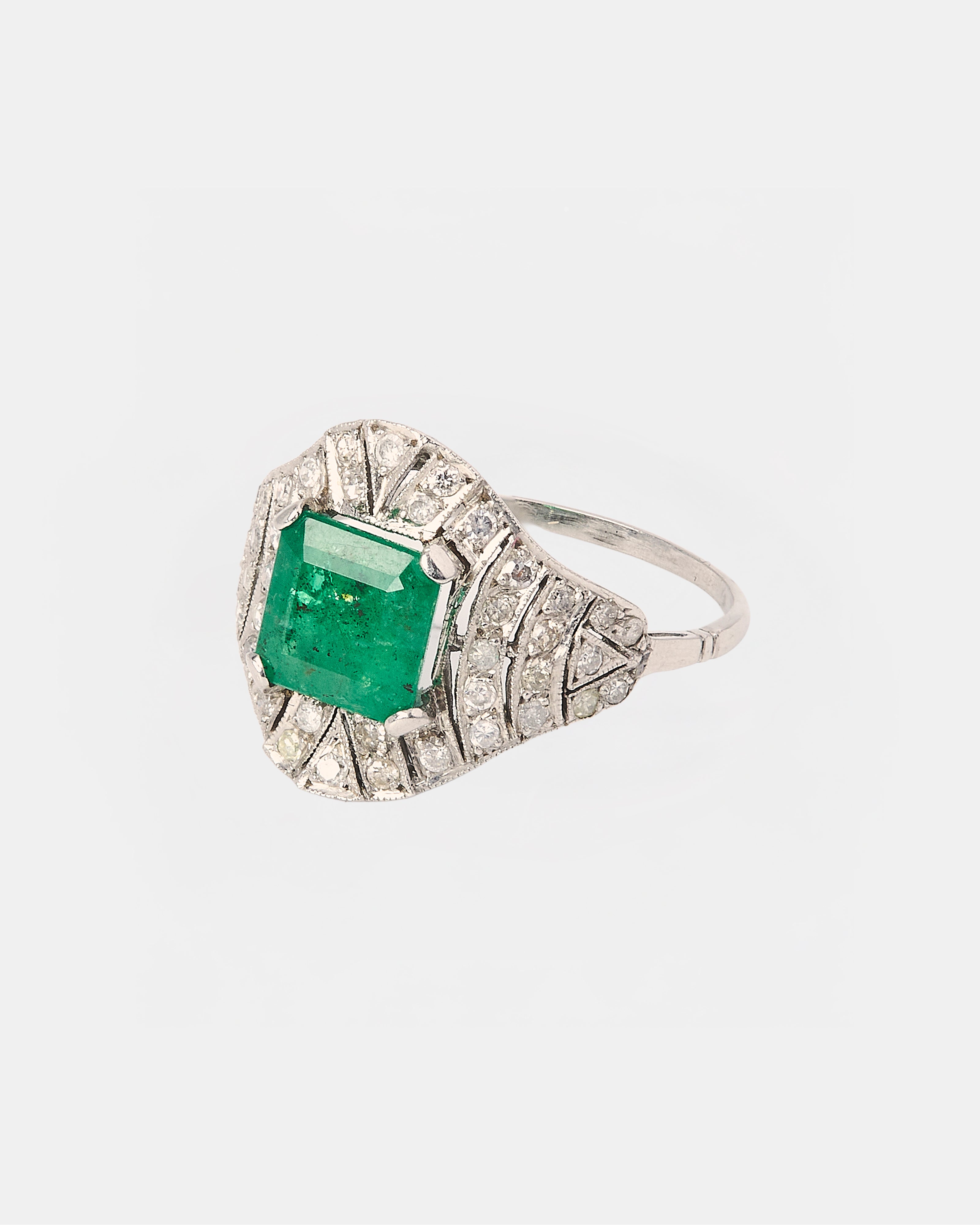 SORTIJA DE ART DECO ESMERALDA