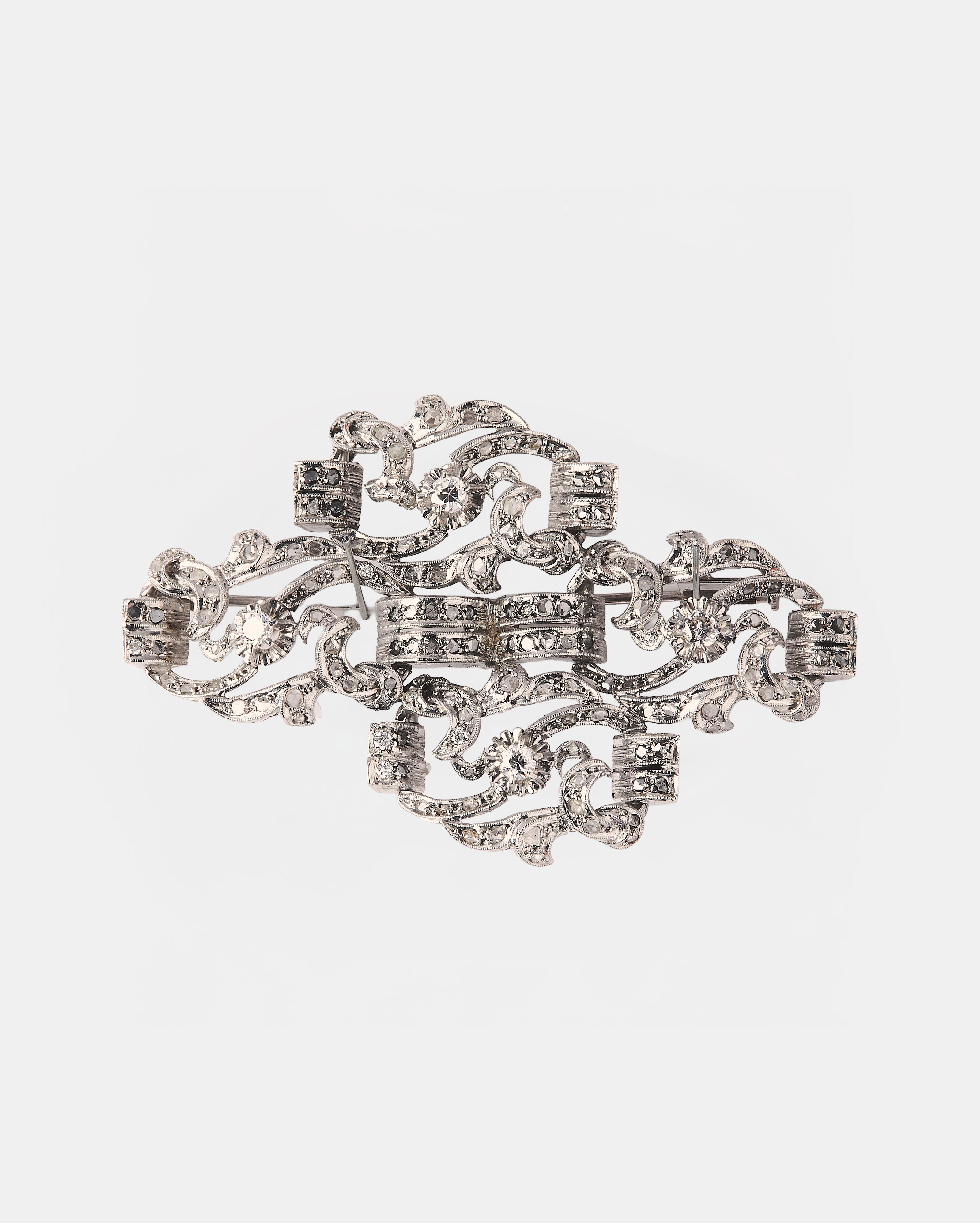 BROCHE ANTIGUO PLATINO
