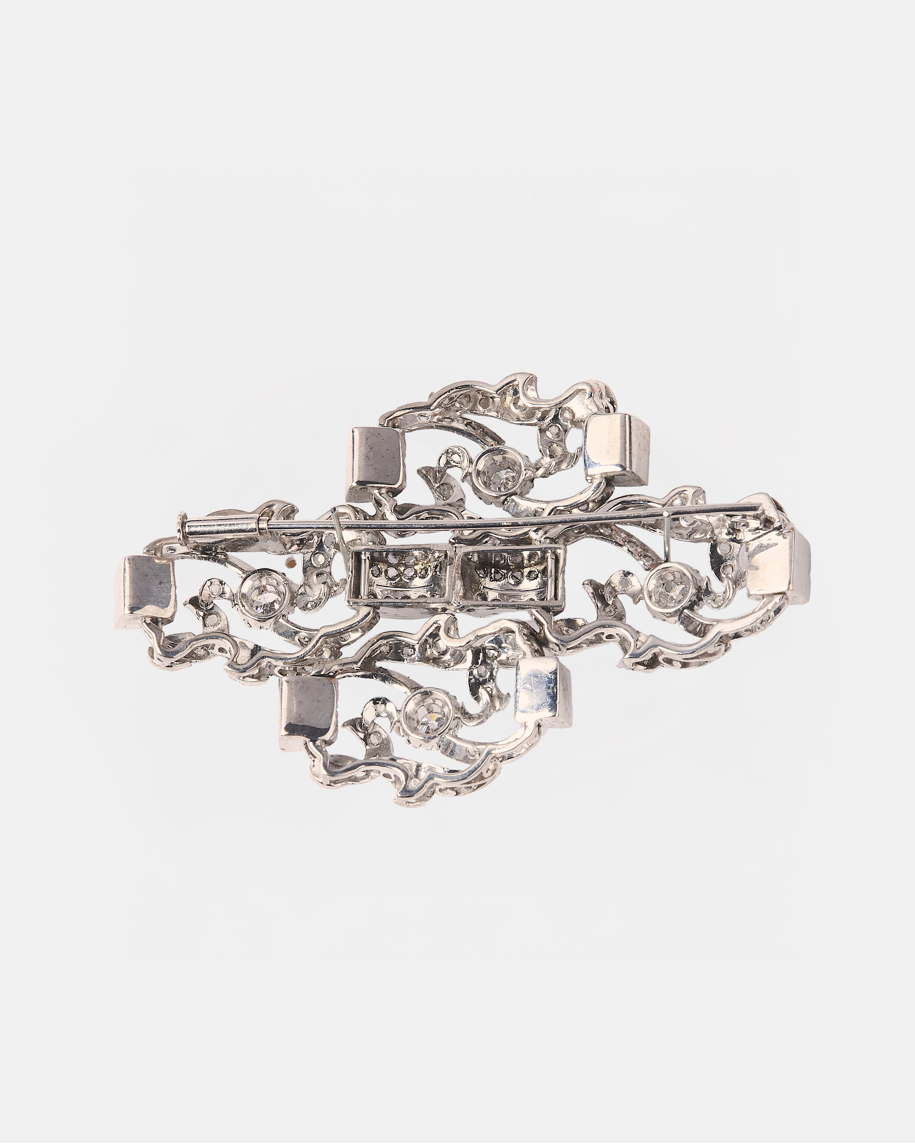 BROCHE ANTIGUO PLATINO