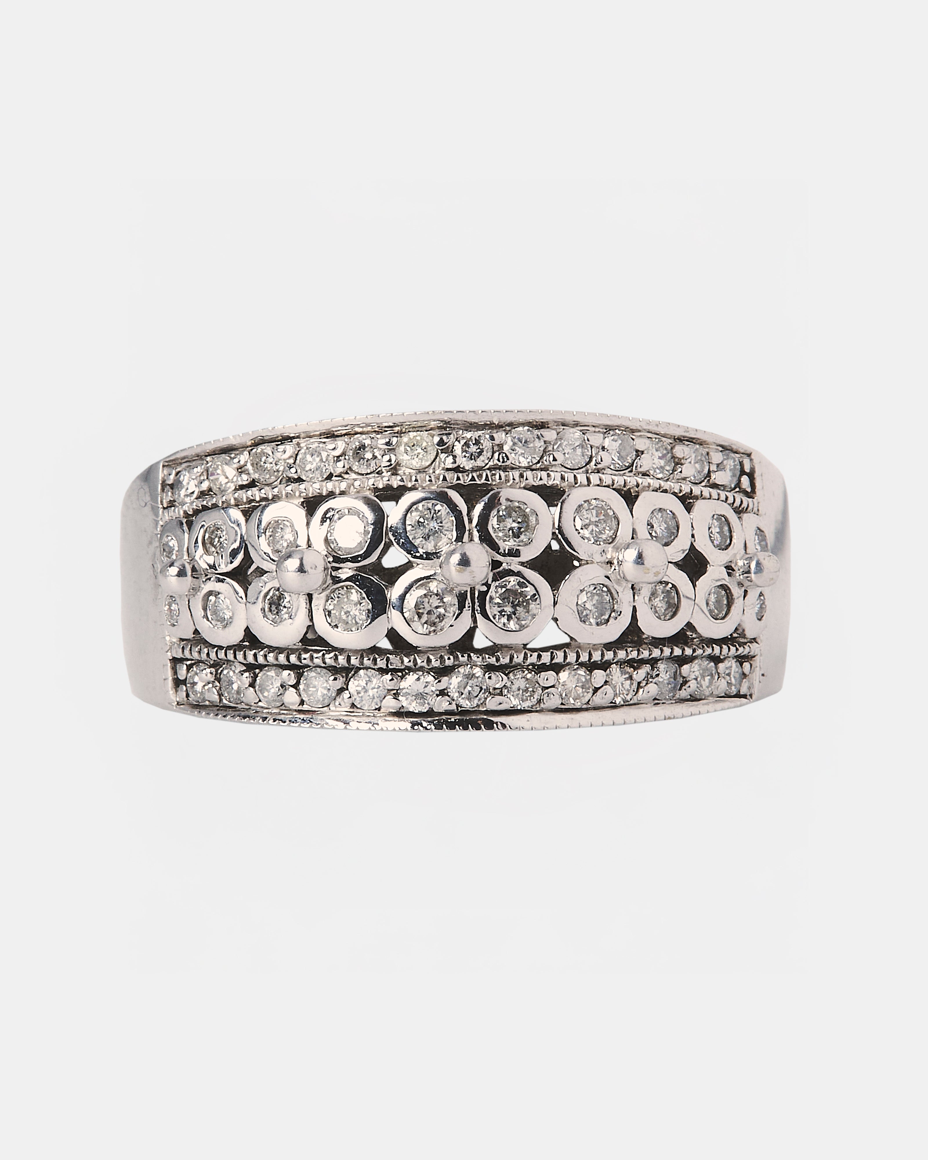 SORTIJA BANDA TIPO FLORAL