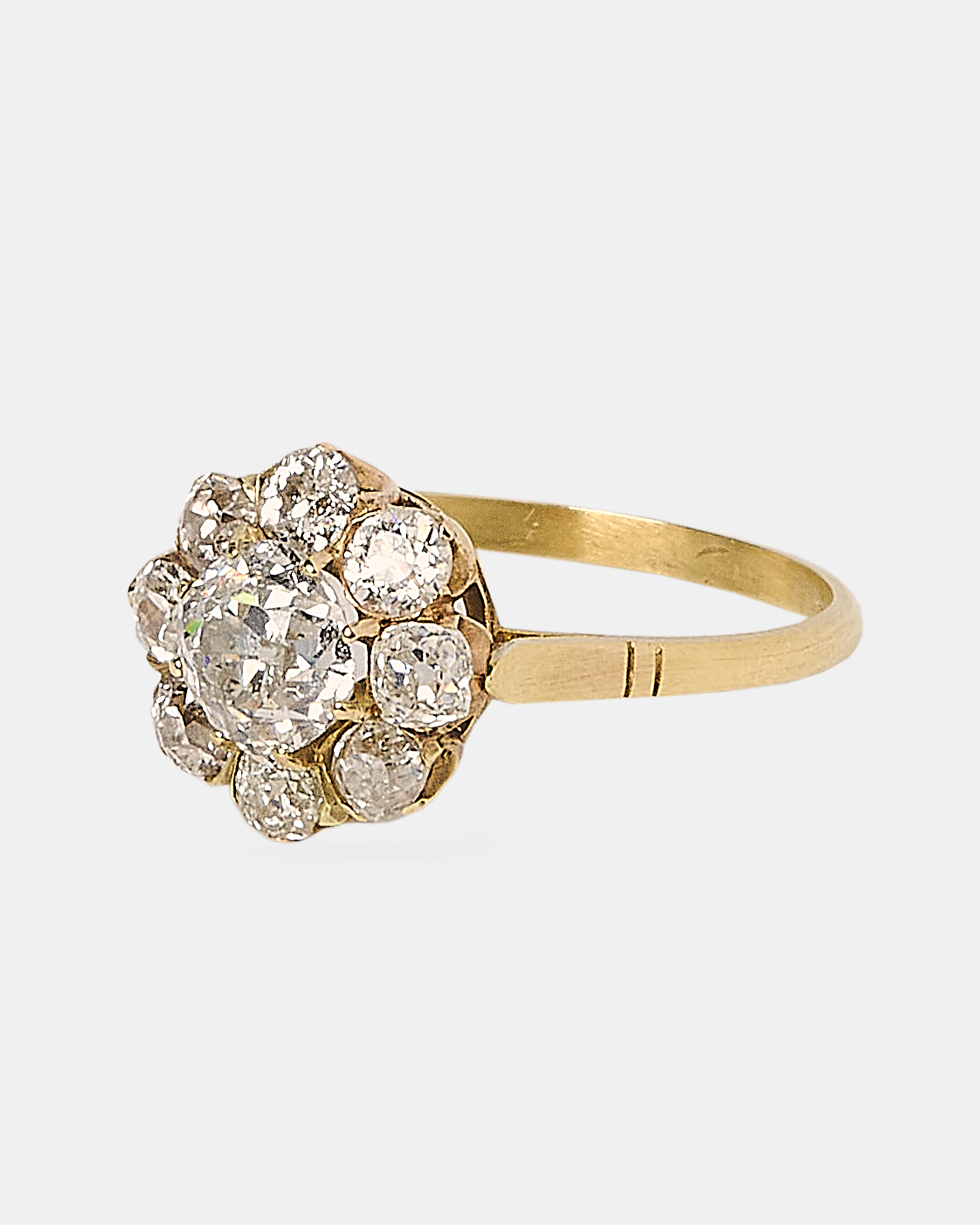 ROSETA ANTIGUA DE DIAMANTES