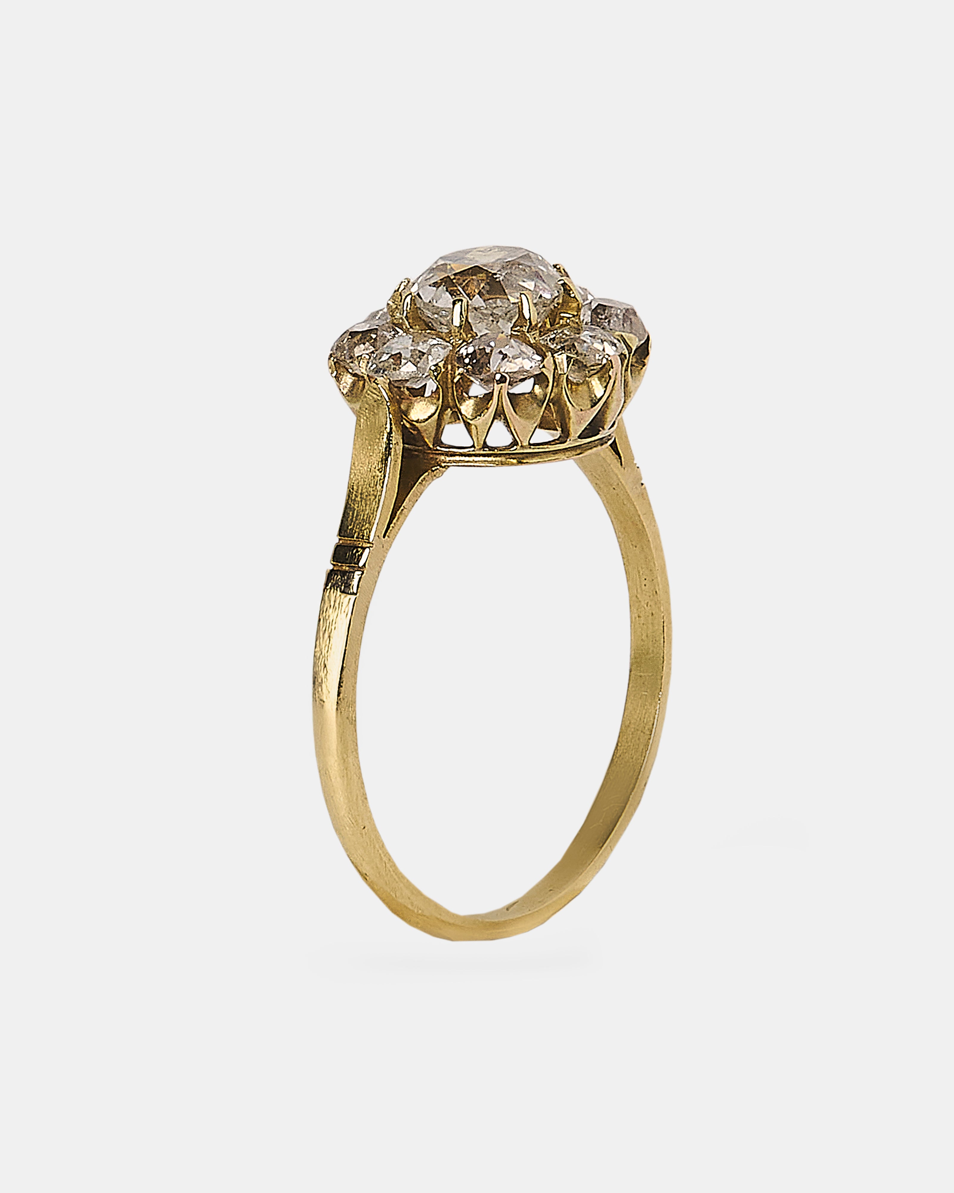 ROSETA ANTIGUA DE DIAMANTES