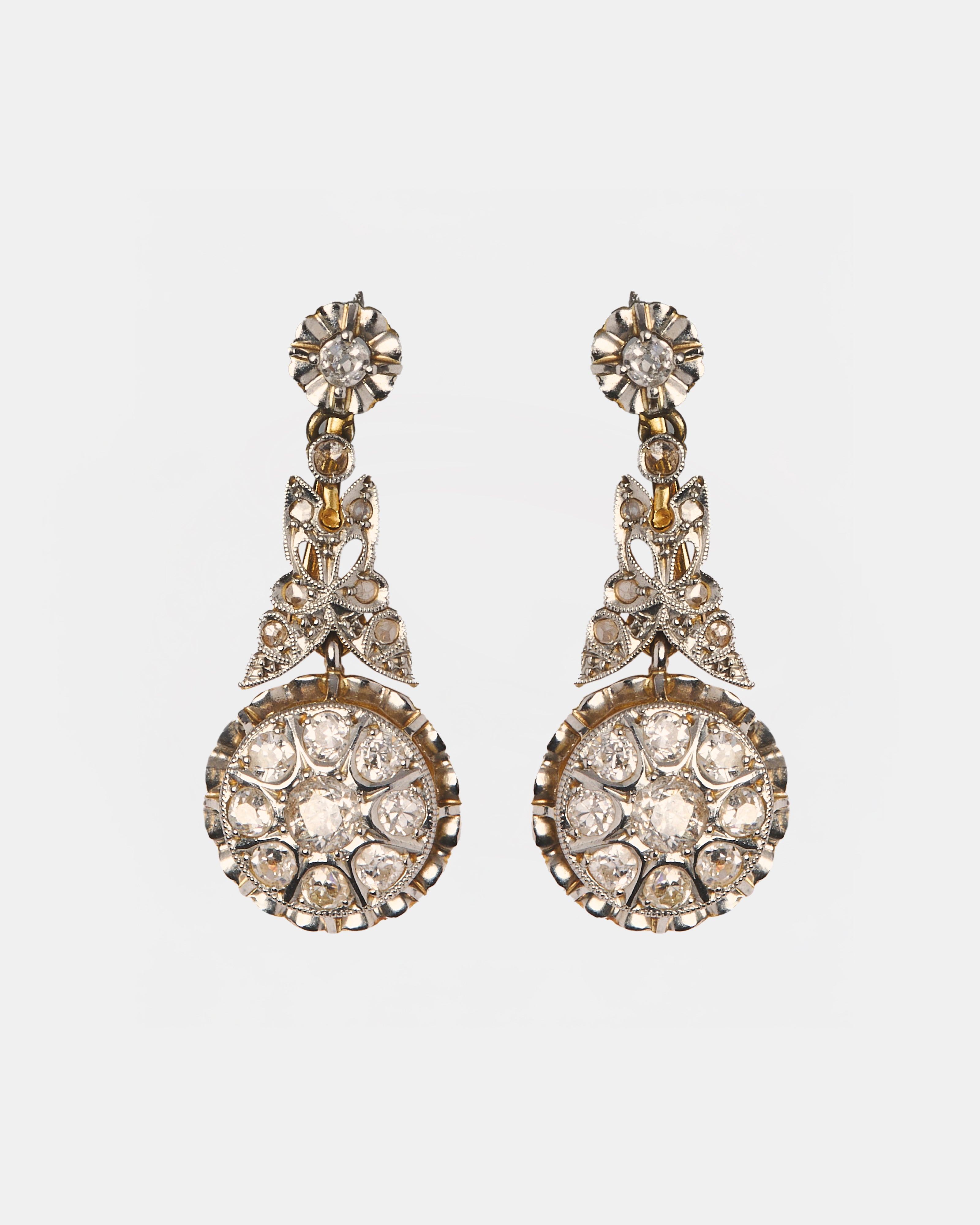 PENDIENTES RETRO DIAMANTES