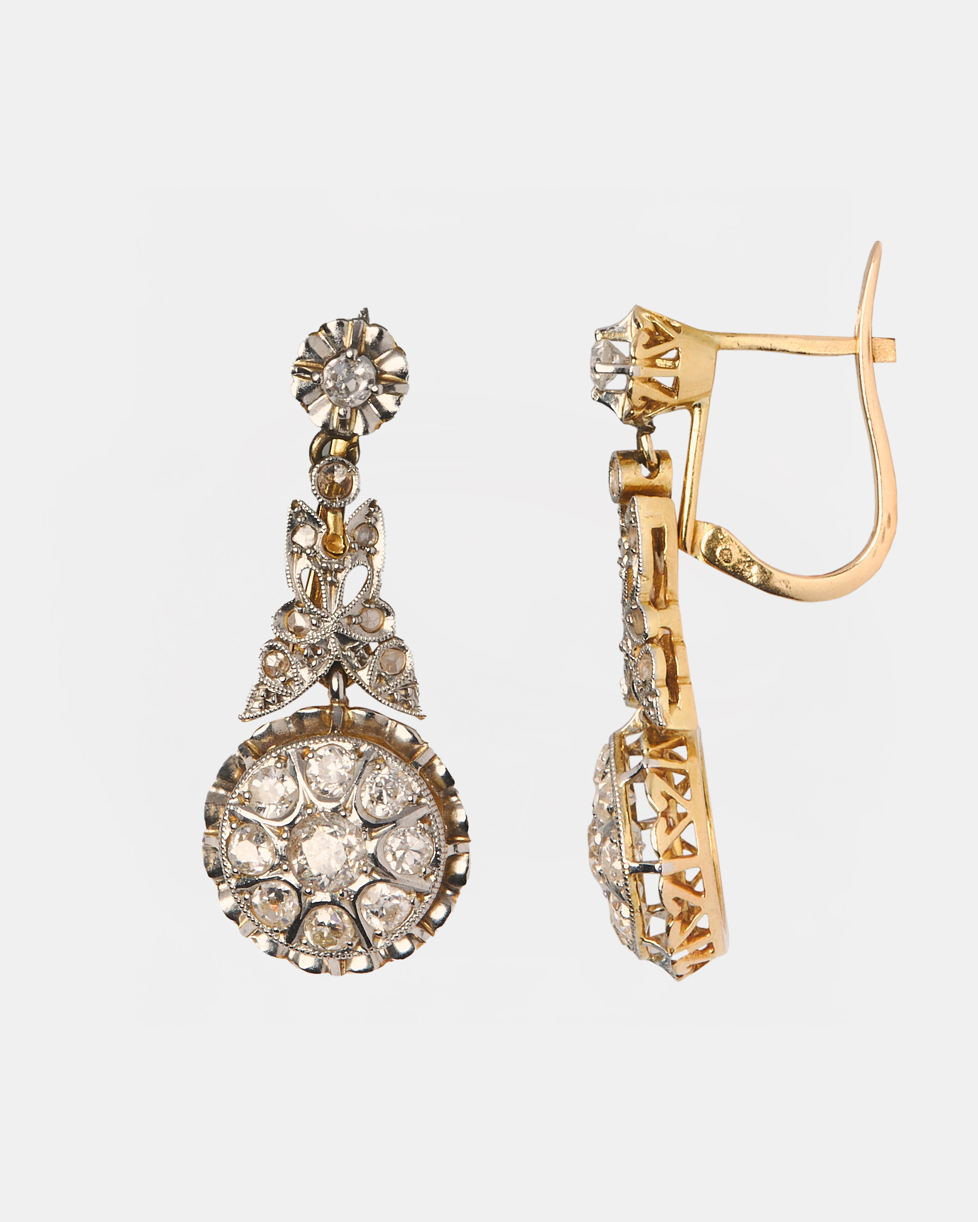 PENDIENTES RETRO DIAMANTES