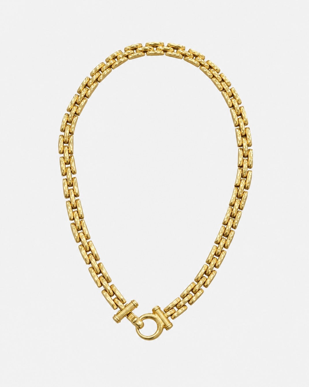 COLLAR AÑOS 80, Oro blanco 18k, Años 80