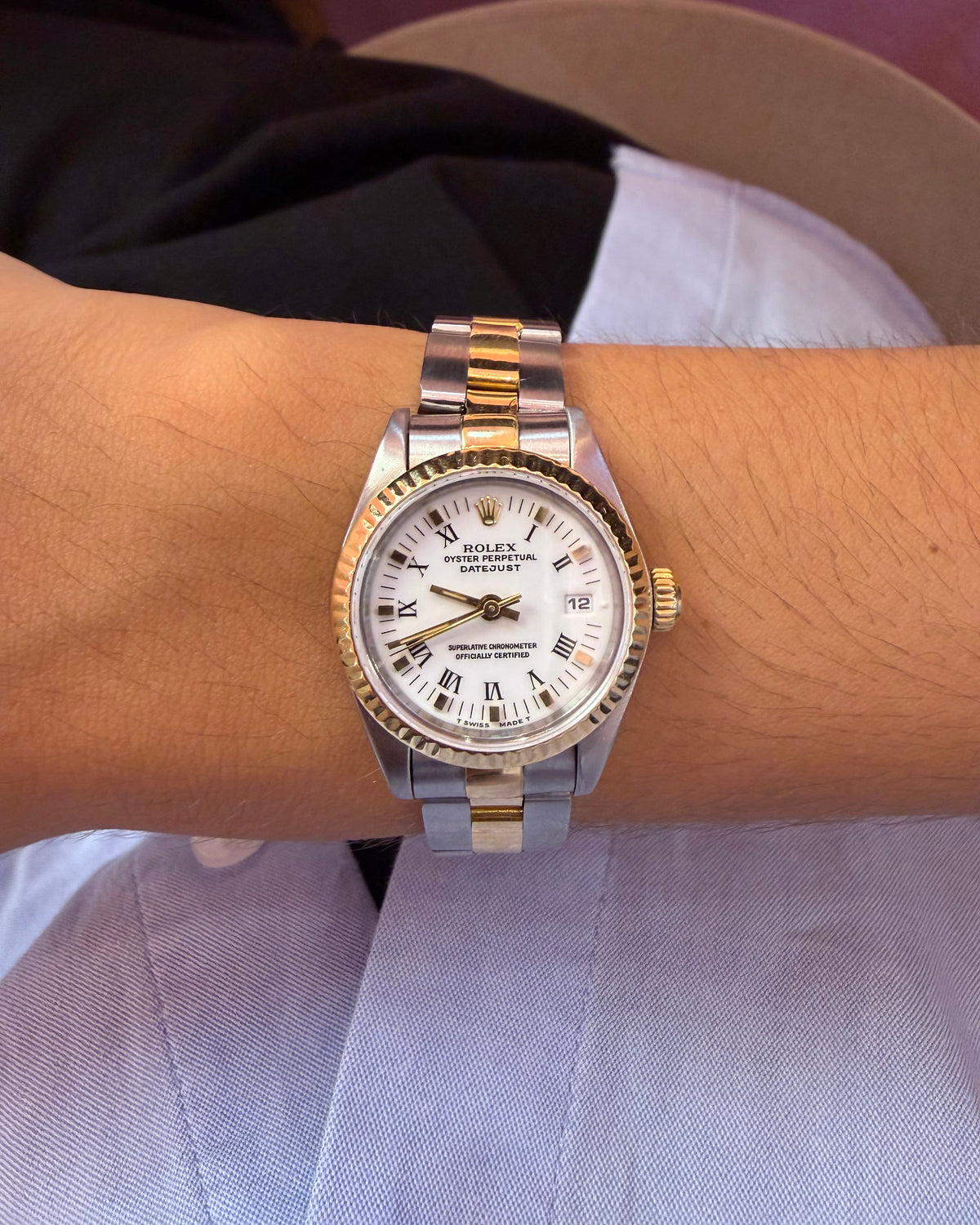 Rolex Oyster lady, Acero y oro, Vintage contemporáneo